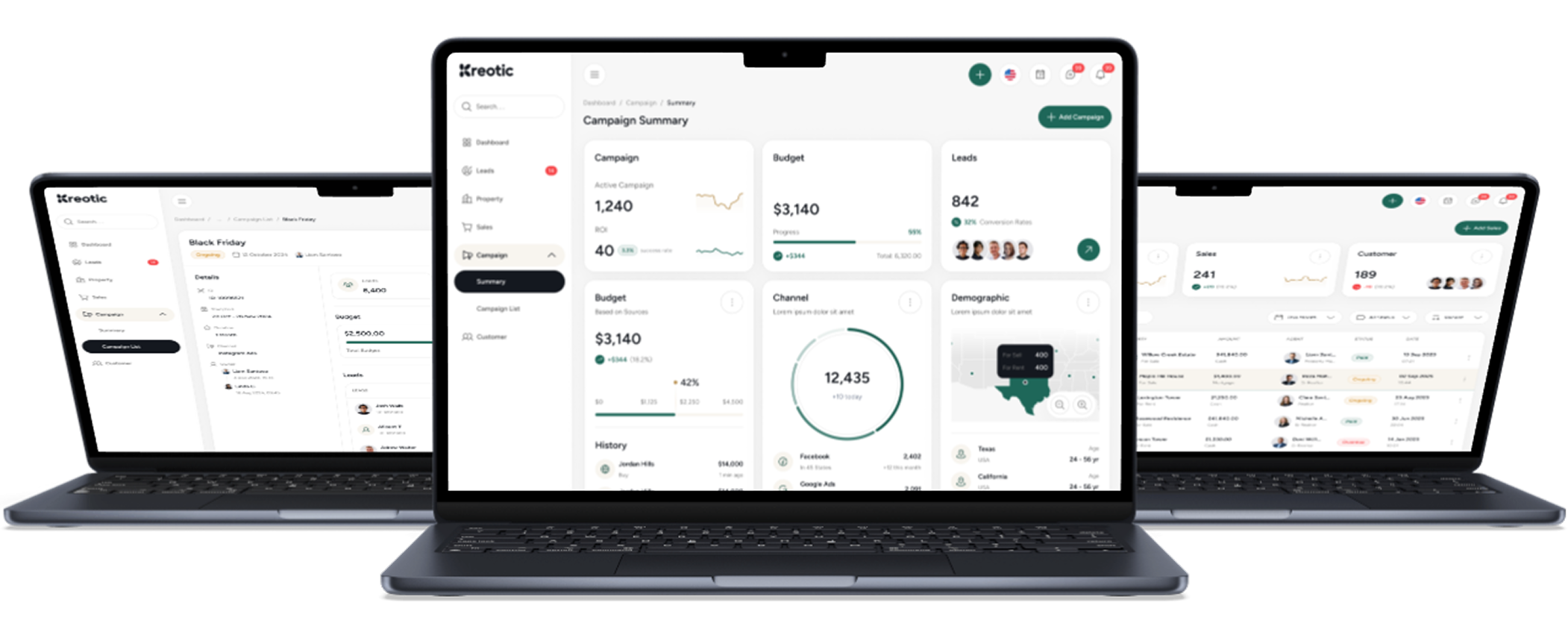AI-powered financial insights showing revenue projections and tenant risk indicators background